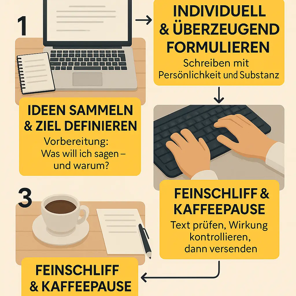 Infographic about wie schreibt man eine bewerbung für ein praktikum