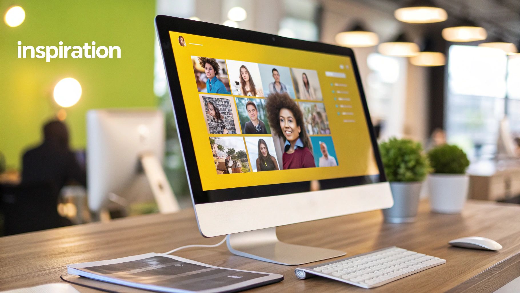 Ein Screenshot der HeadshotPro-Benutzeroberfläche, der verschiedene Optionen für KI-generierte Hintergründe für ein Profilbild zeigt