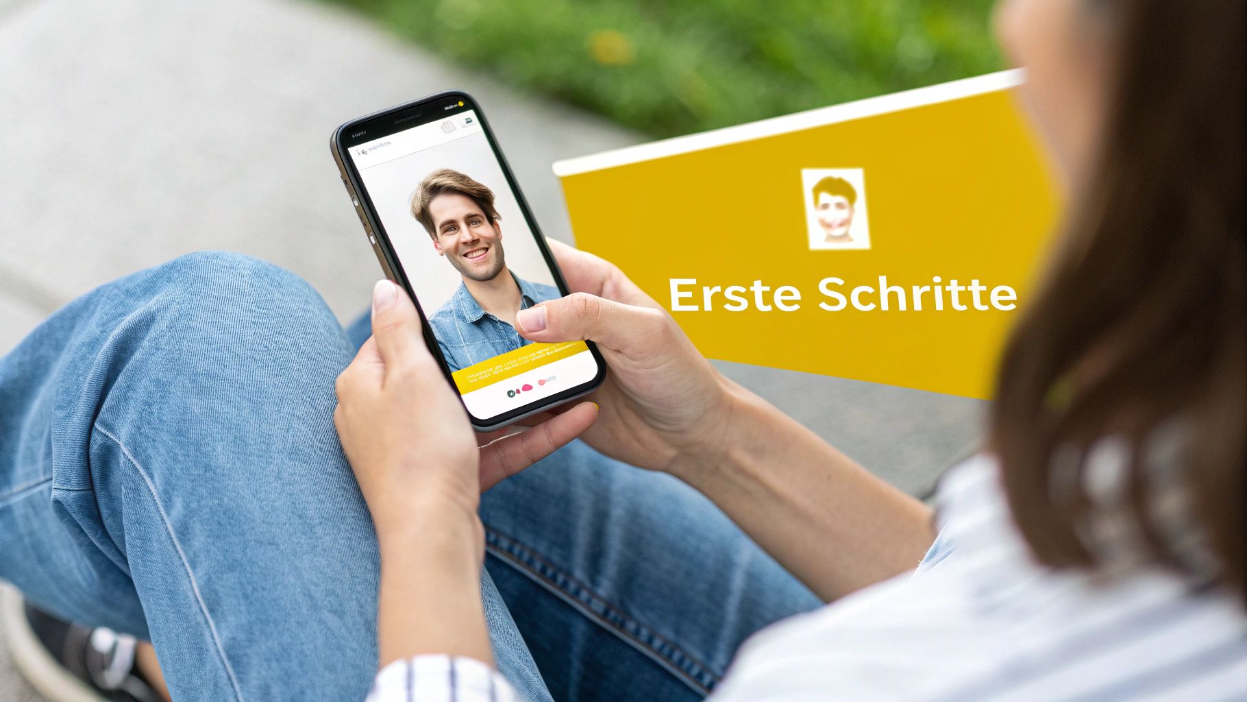 Ein professionelles Porträt einer Frau vor einem neutralen, grauen Hintergrund.