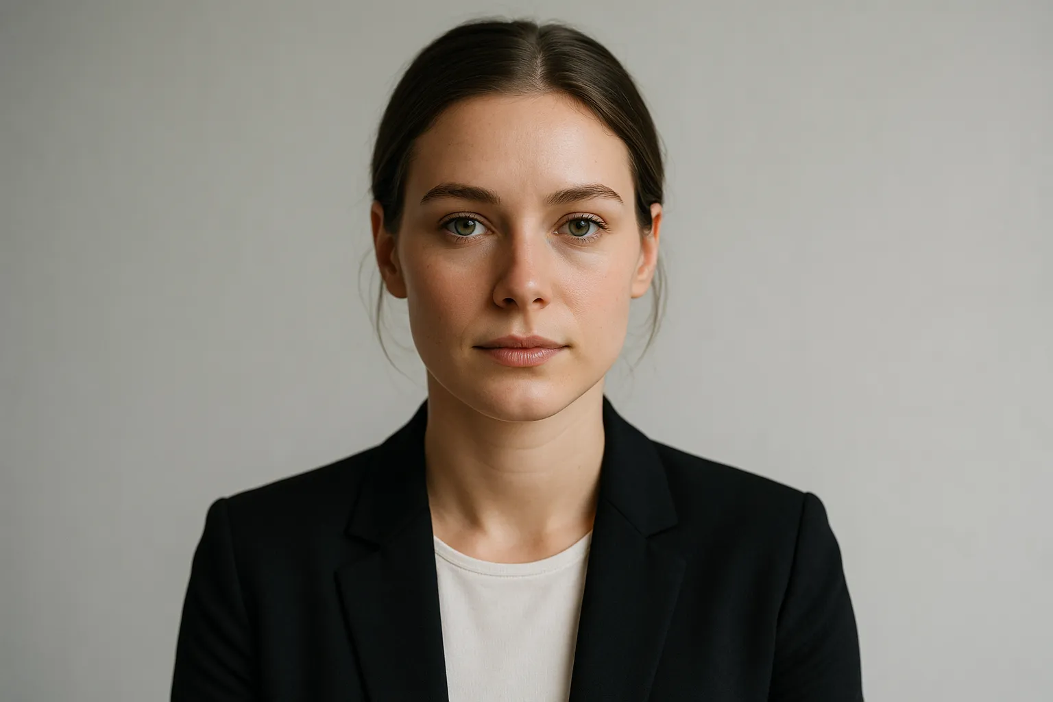 Beispiel-Porträt mit neutralem Hintergrund zur "Bewerbungsfoto Wirkung"