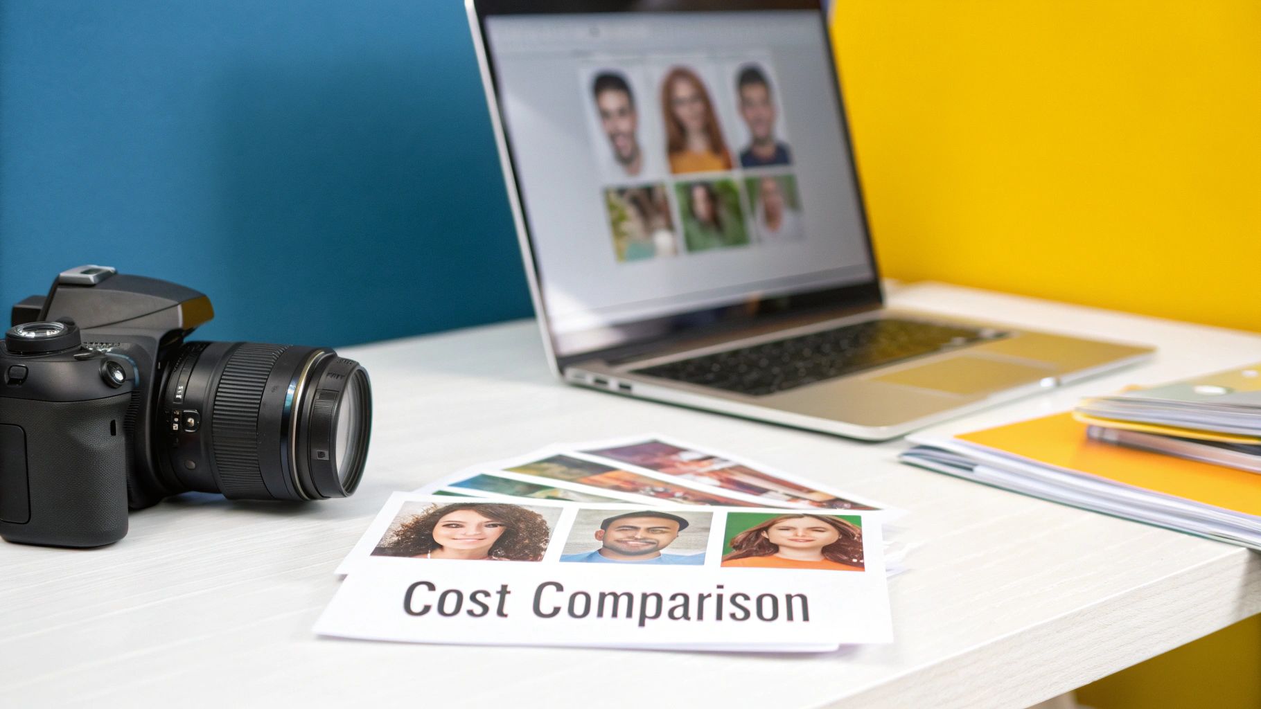 Portrait session with a professional photographer