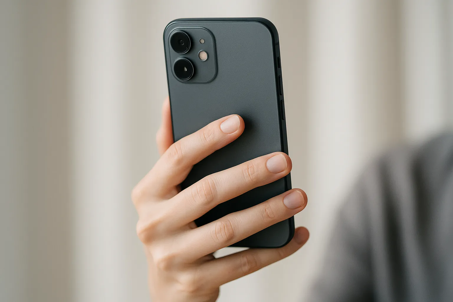 Weiches Fensterlicht-Setup für ein bewerbungsfoto smartphone