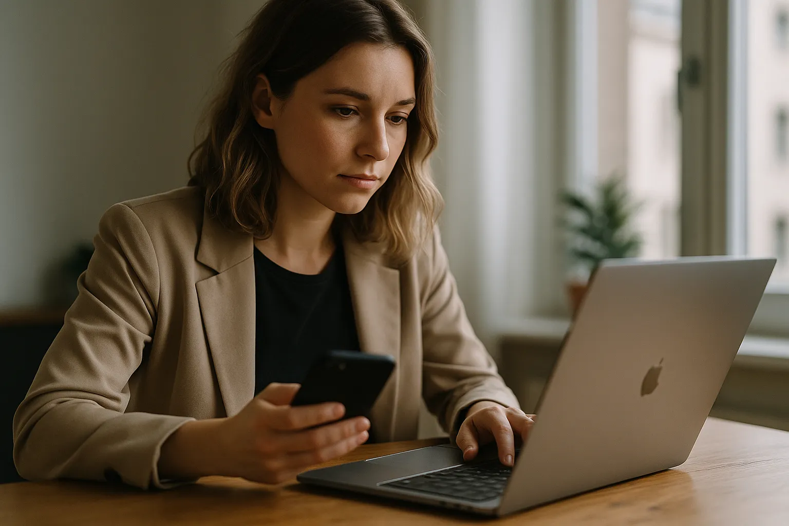 gehalt nach zusage per e-mail verhandeln: Kandidatin am Laptop