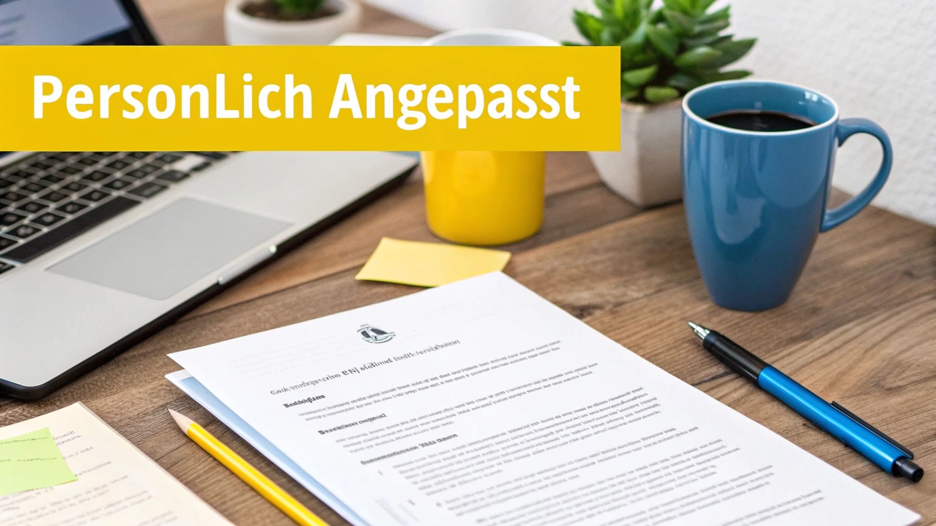 Persönliche Anpassung des Anschreibens