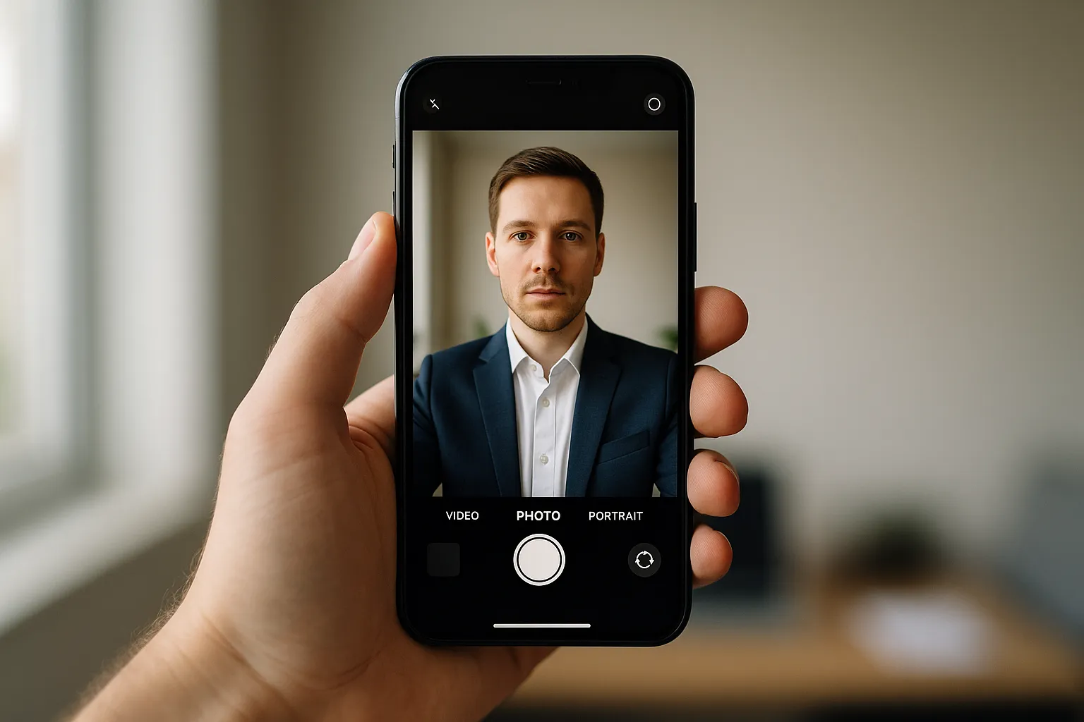 selfie als bewerbungsfoto – Lichtvergleich